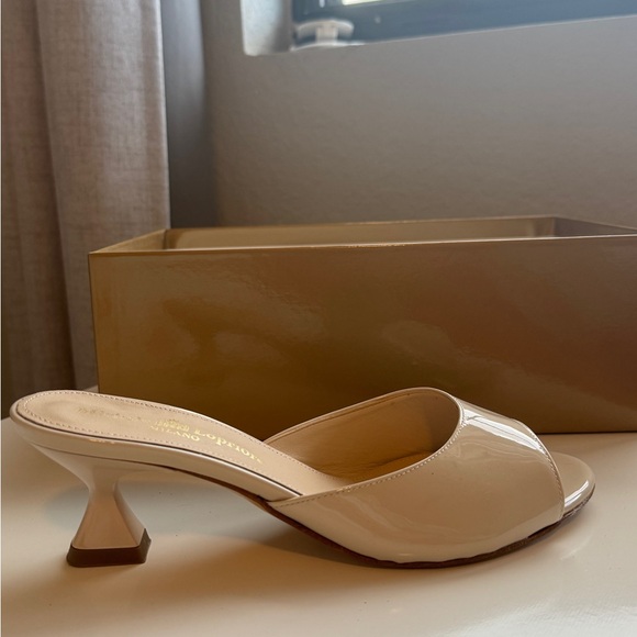 Michele Lopriore Leather Slide Dress Sandals – Size 36 / US 5.5 - Picture 3 of 5